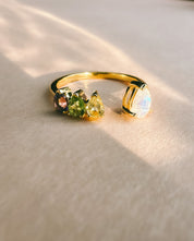 AURORA Set -  Moonstone - Amethyst - Citrine and Peridot 18K