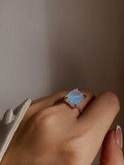 Stellar - Raw Moonstone & White Topaz 18K