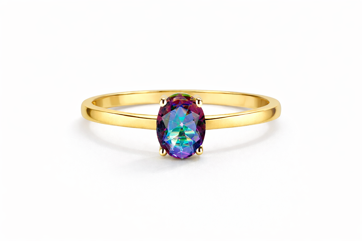 I Am Aligned - Dainty Mystic Topaz 18K