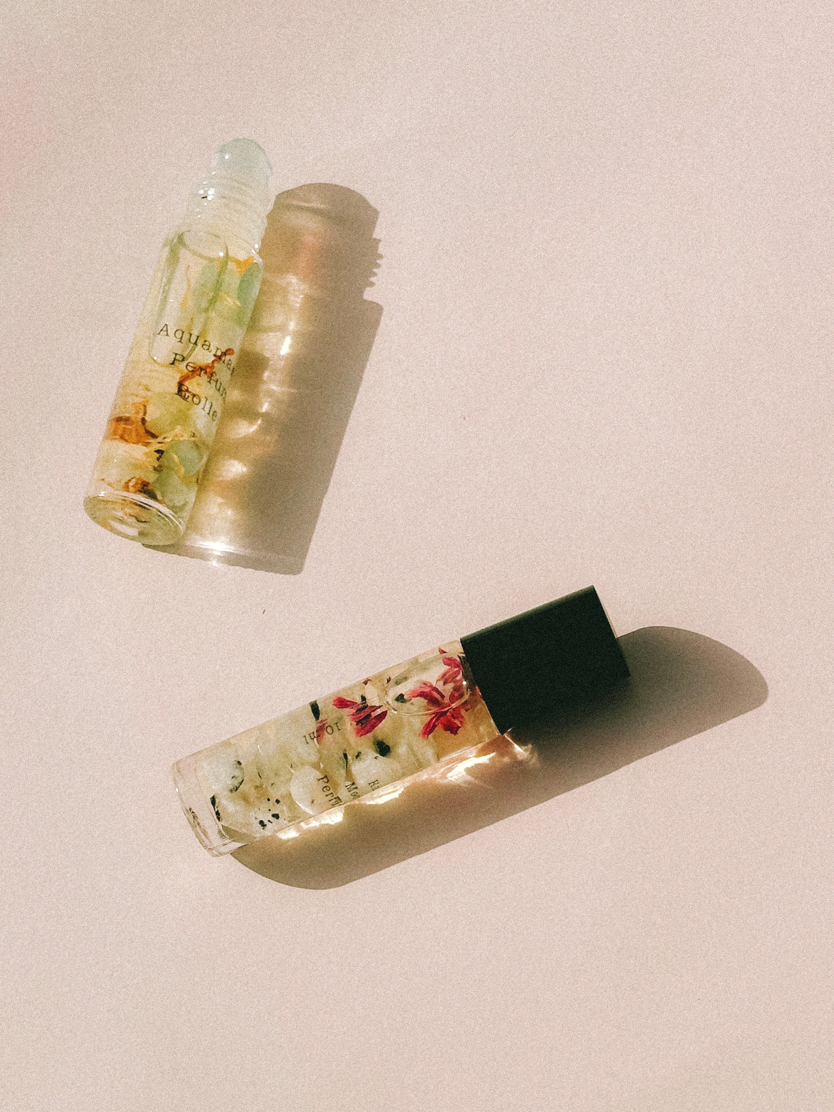 Crystal-Infused Essential Oil Perfumes: Aquamarine & Moonstone