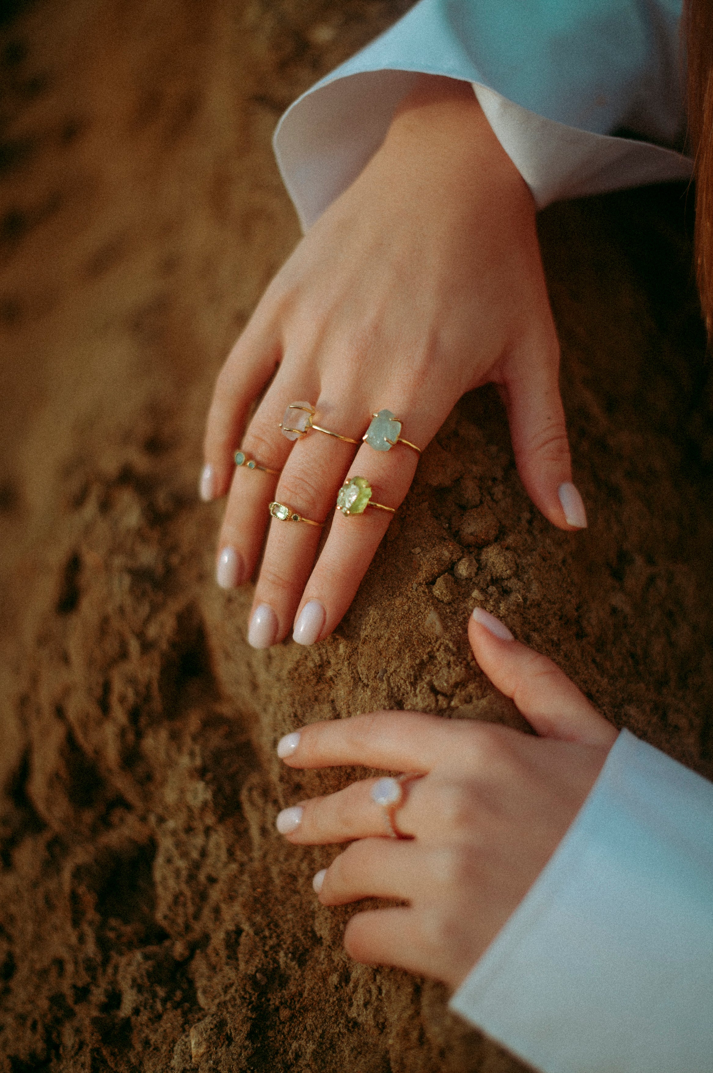 Agua - Raw Aquamarine Ring 18K